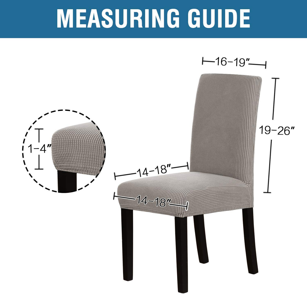 Set of 6 Black Pu Leather Dining Chair Cover I722063