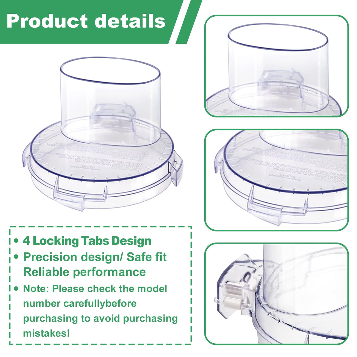 Work Bowl Cover Food Processor Replacement Parts E87056