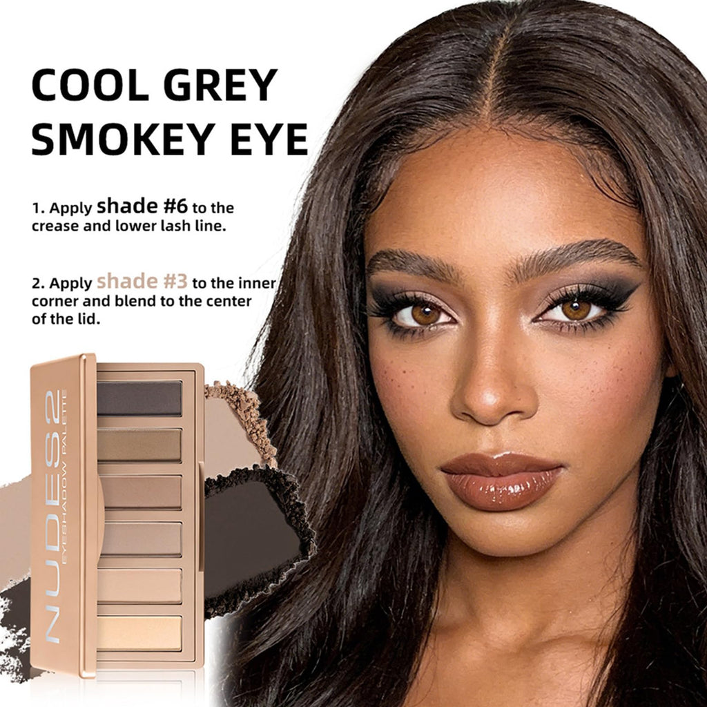 Matte Neutral Mini Eyeshadow Palette with Brush F605