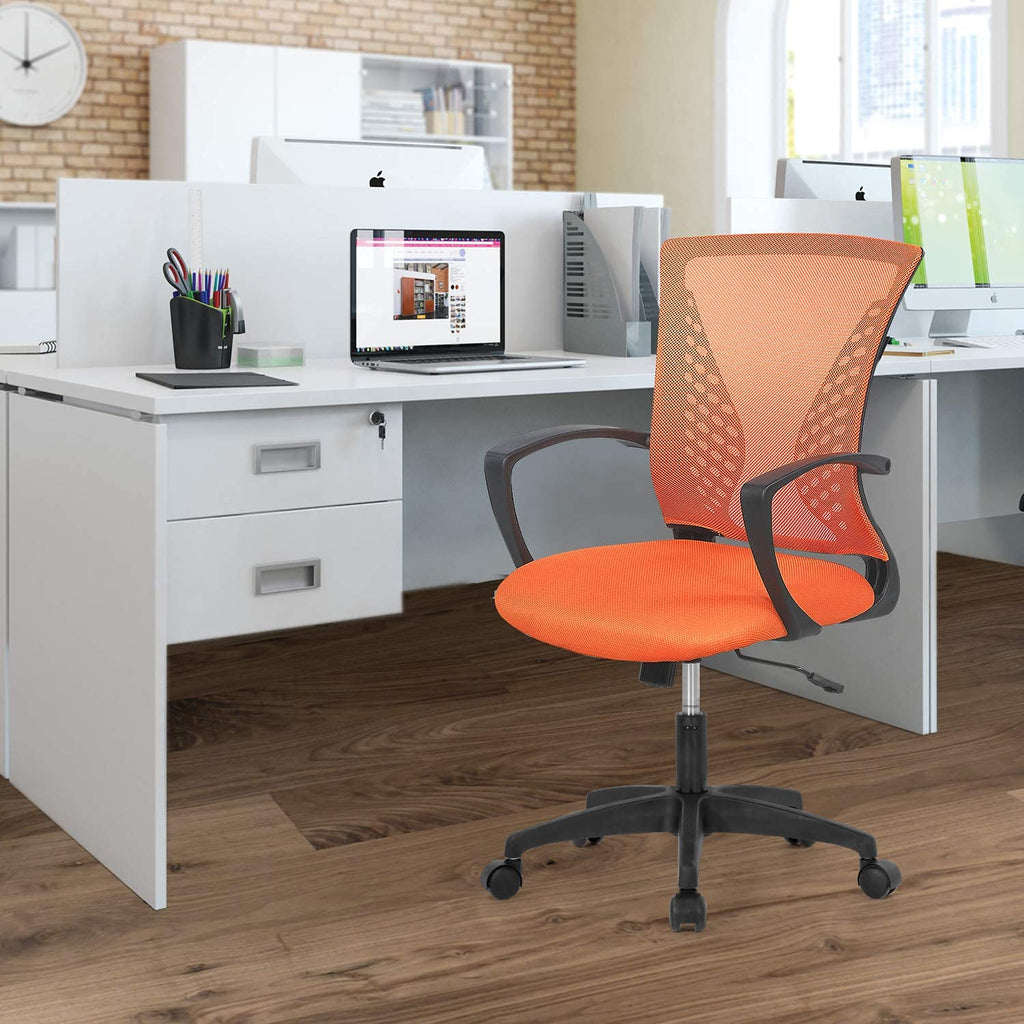Orange Mesh Ergonomic Office Chair with Lumbar Support I8059