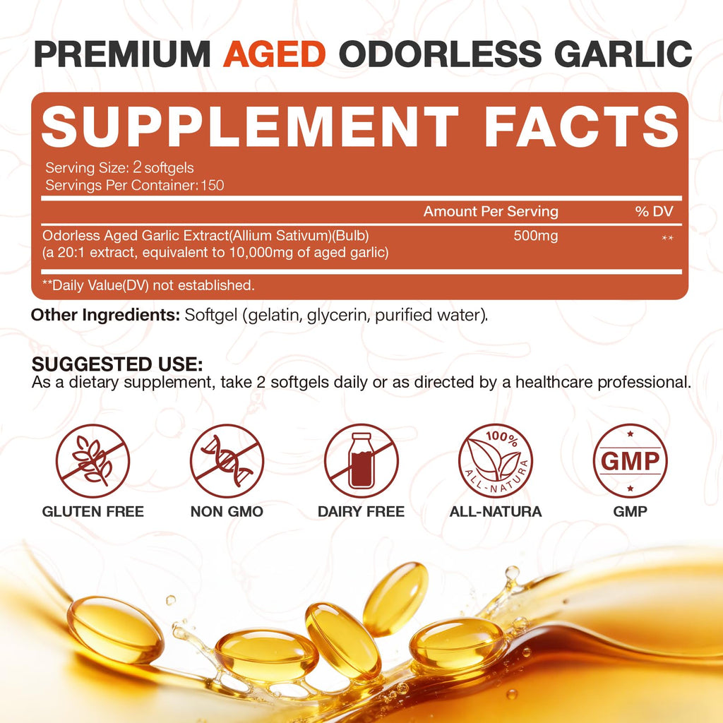 Odorless Garlic Extract 10000mg Softgels R766