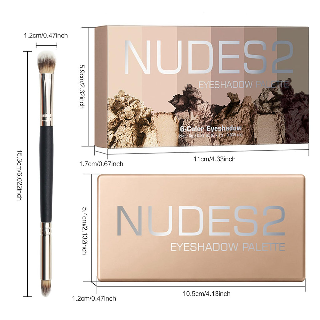Matte Neutral Mini Eyeshadow Palette with Brush F605