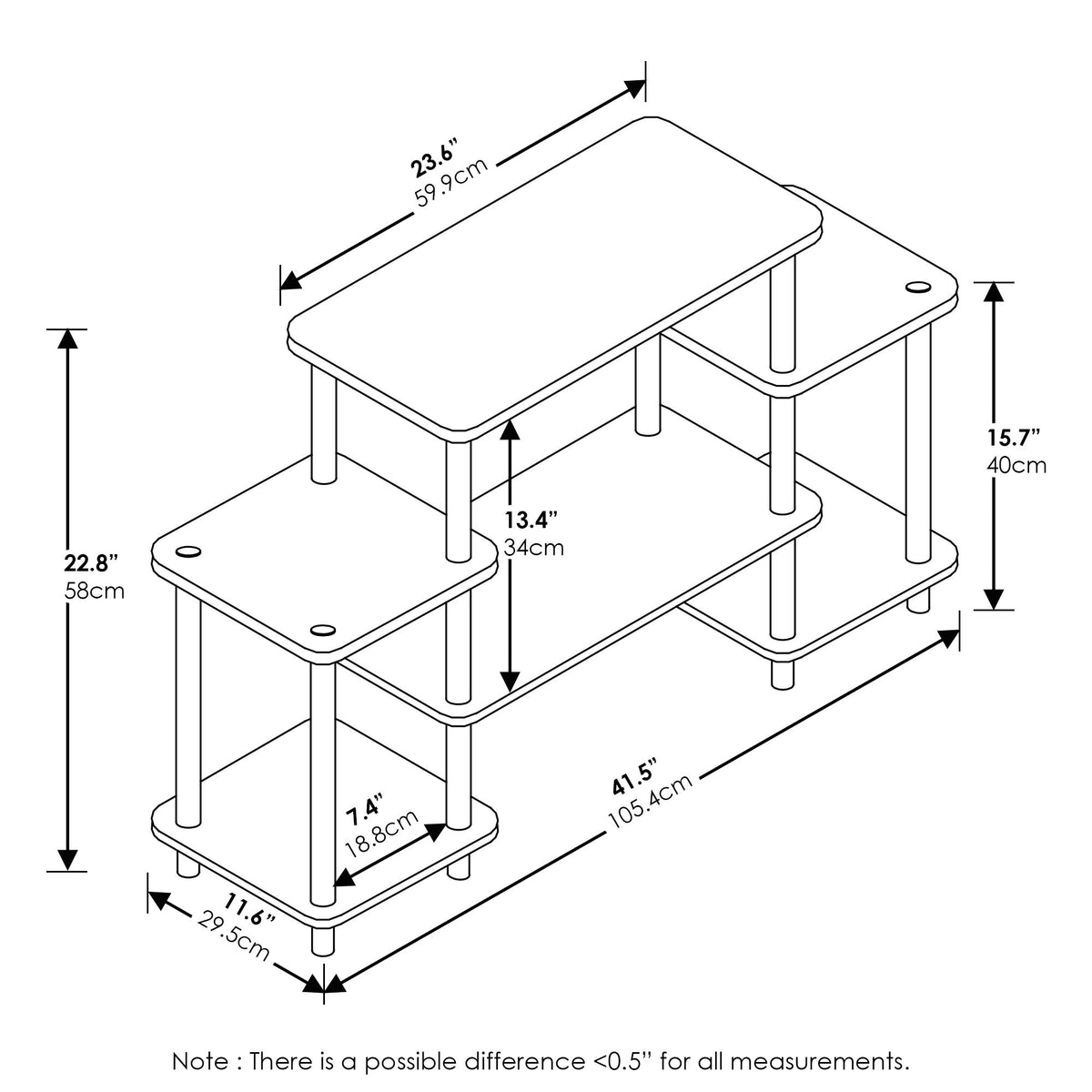 Dark Brown/Black Entertainment TV Stands F902