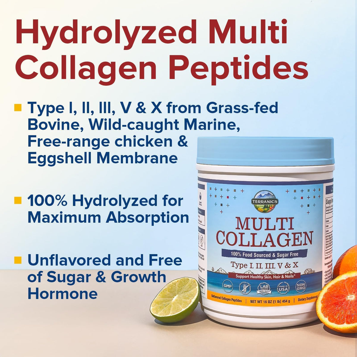 Multi Collagen Peptides Type I II III V X Hydrolyzed Collagen G33284