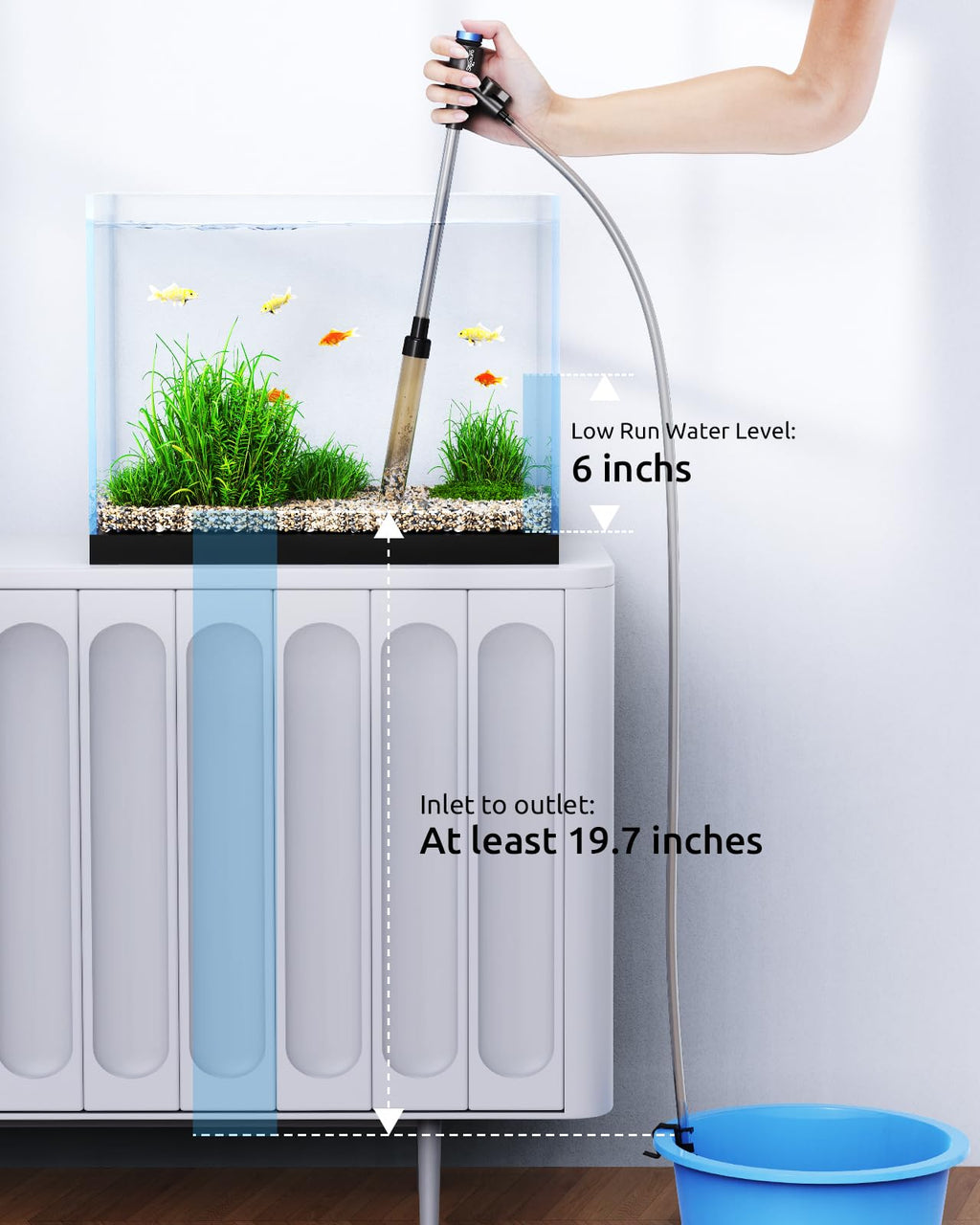 Aquarium Gravel Siphon Vacuum up to 50 Gal A763