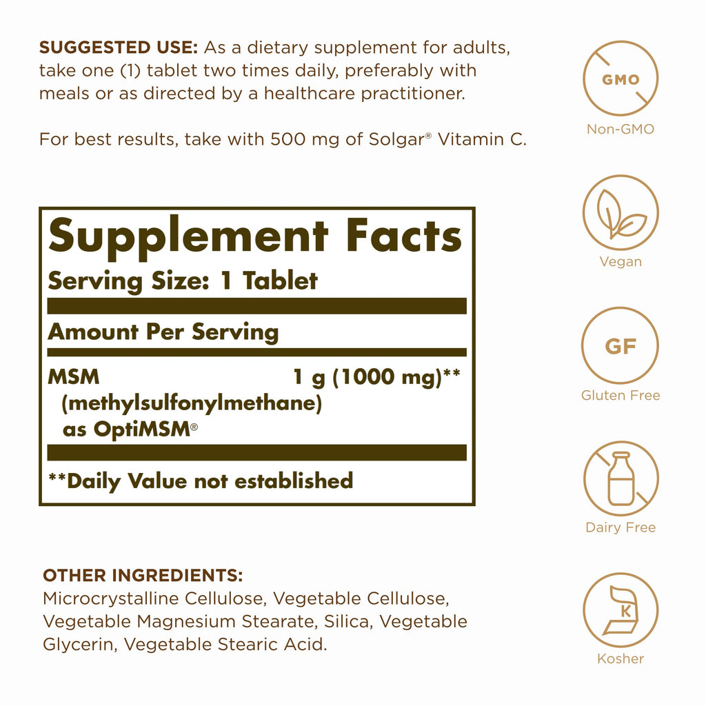 MSM 1000 mg Tablets Pack of 2 L4453