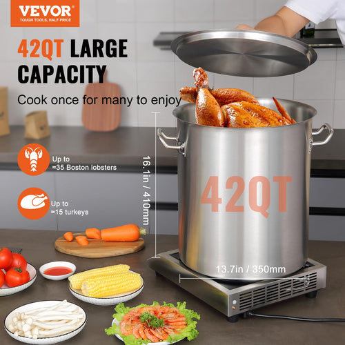 18/8 Stainless Steel 42QT Stockpot E3939