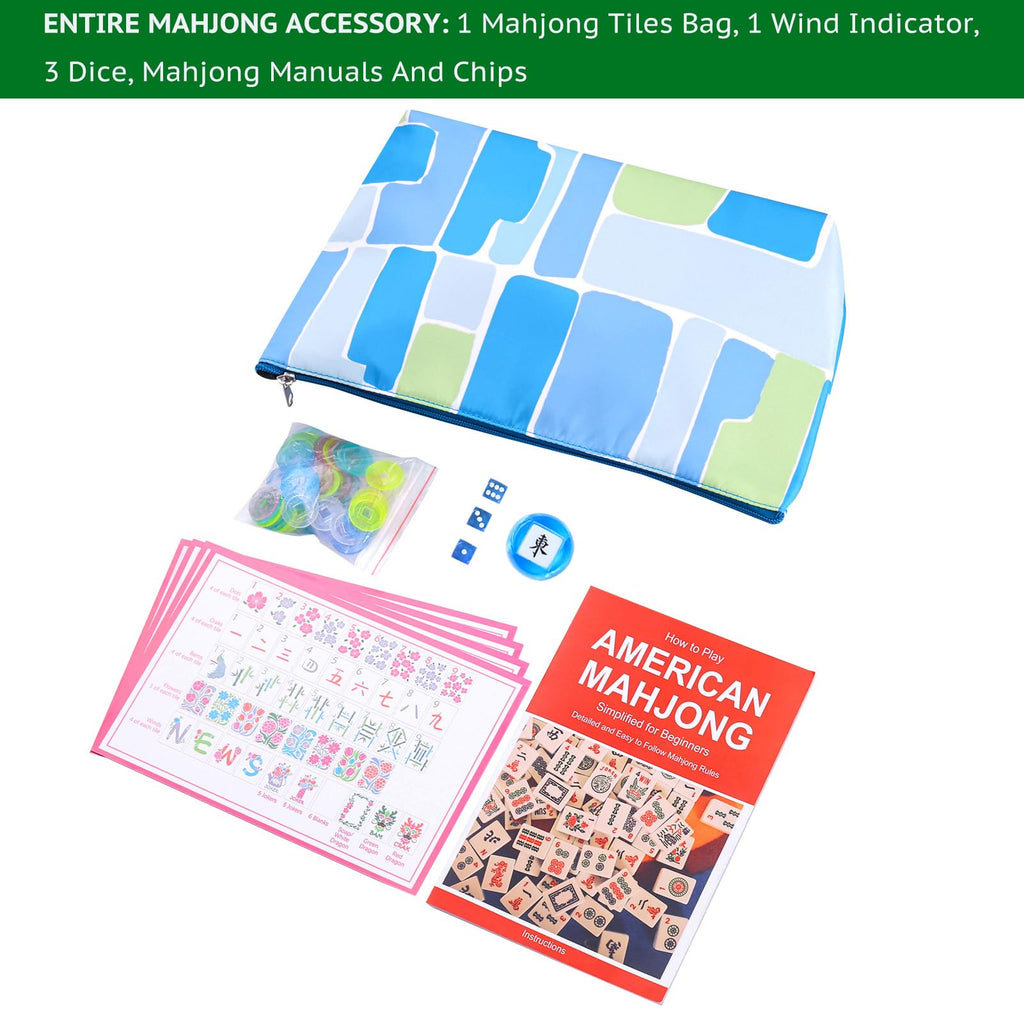 160 Acrylic Engraved Mahjong Tile Set L1013