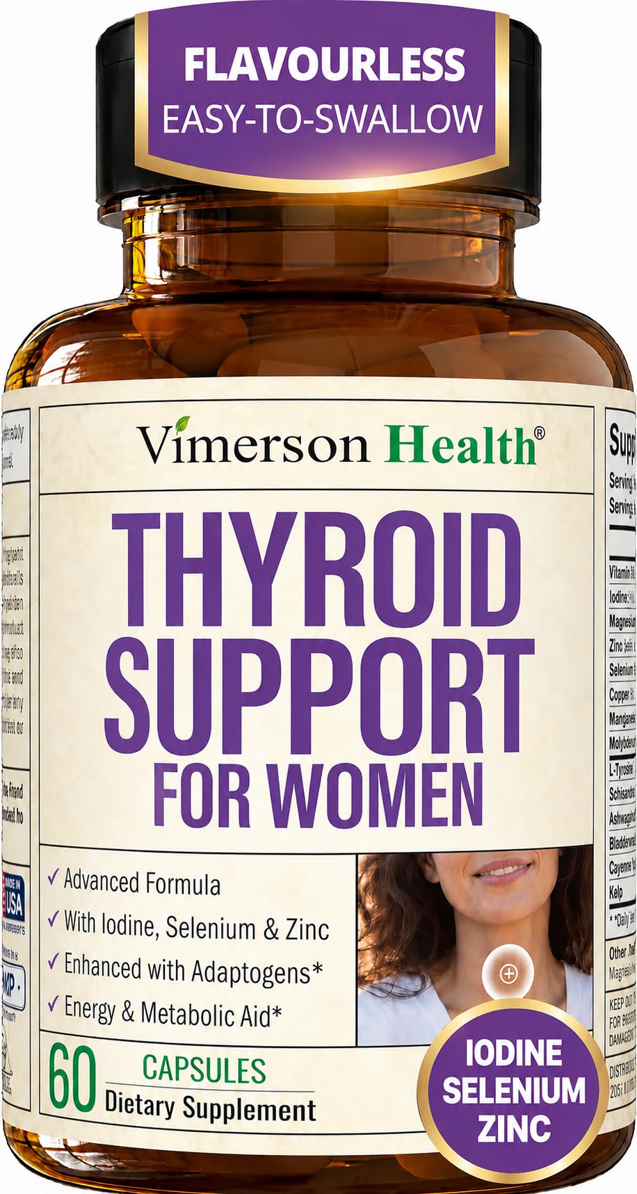 Thyroid Support with Selenium, Iodine & Zinc, 60 Capsules H15461