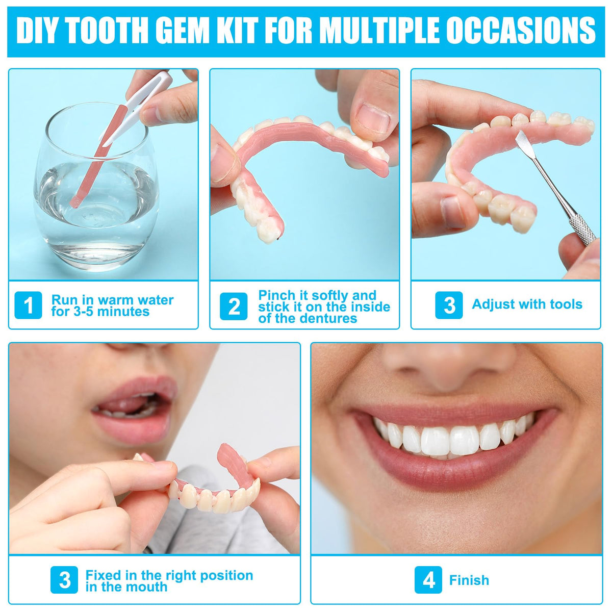 35 Pcs Dentures Repair Kit with Tools W896