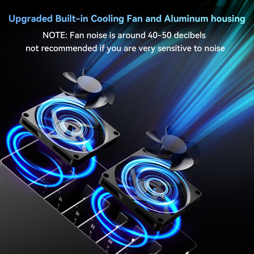 Aluminum 8 Bay Hard Drive RAID Enclosure with Cooling Fan U31864