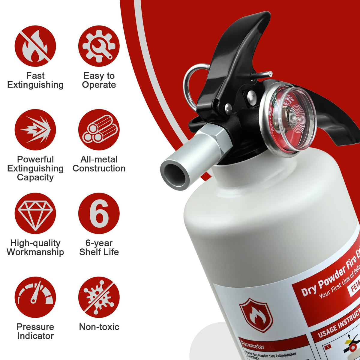 2.5 lb ABC Dry Chemical Fire Extinguisher L57867