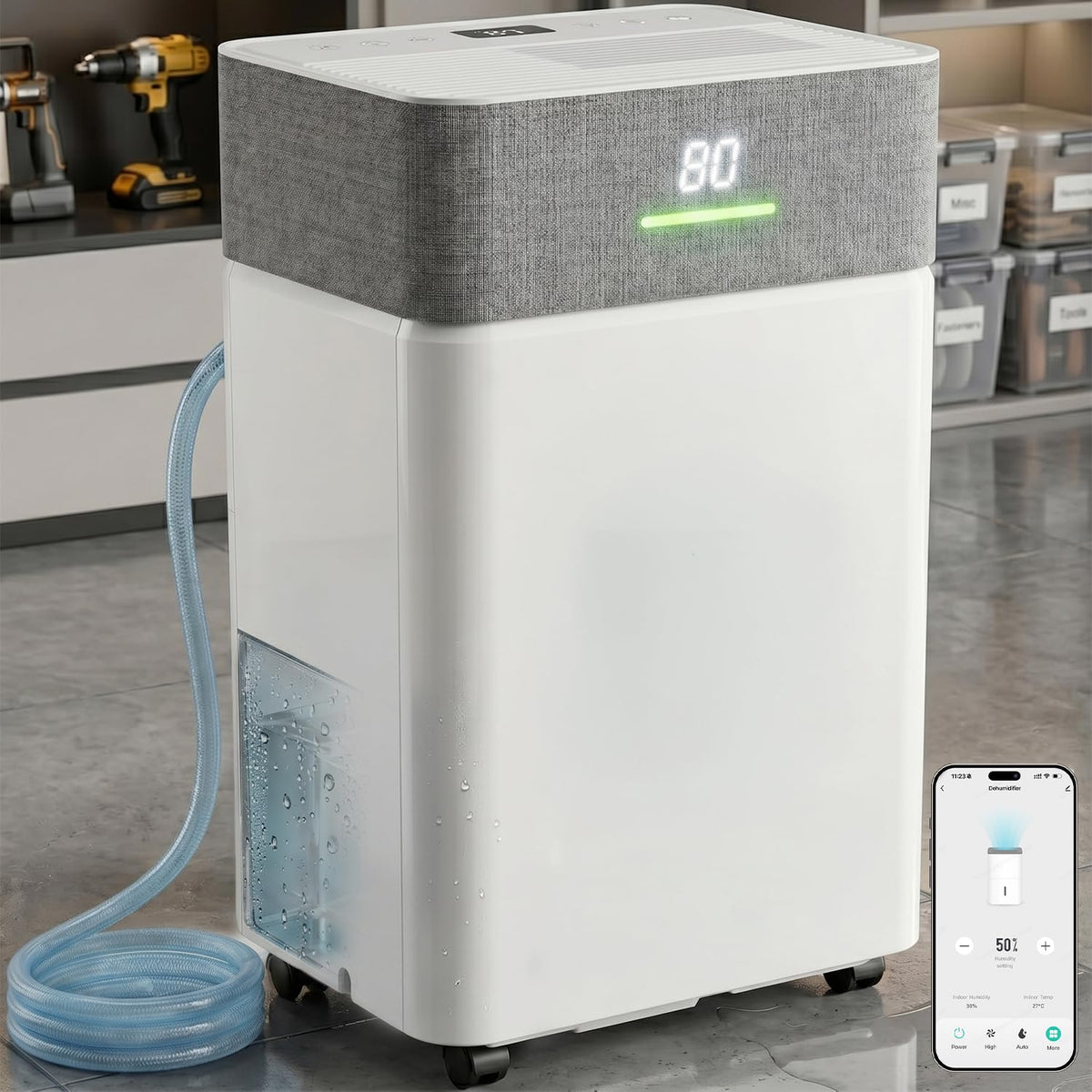 5000Sq.Ft Dehumidifier with Drain Hose V993