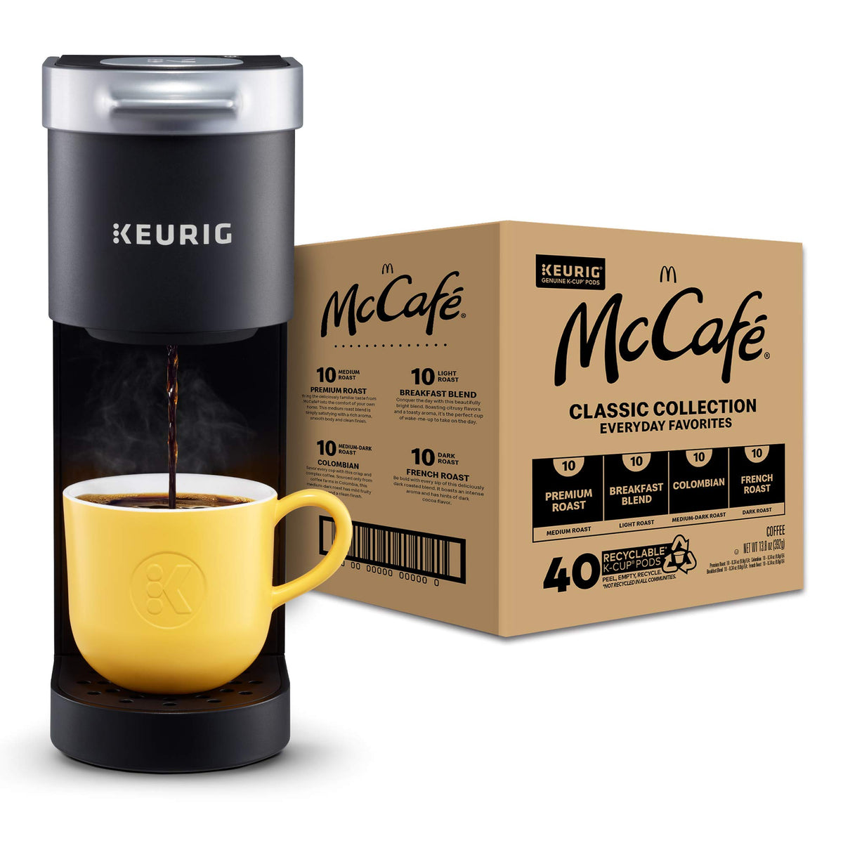 Single Serve K-Cup Pod Coffee Maker, Black, 40 Count M87631