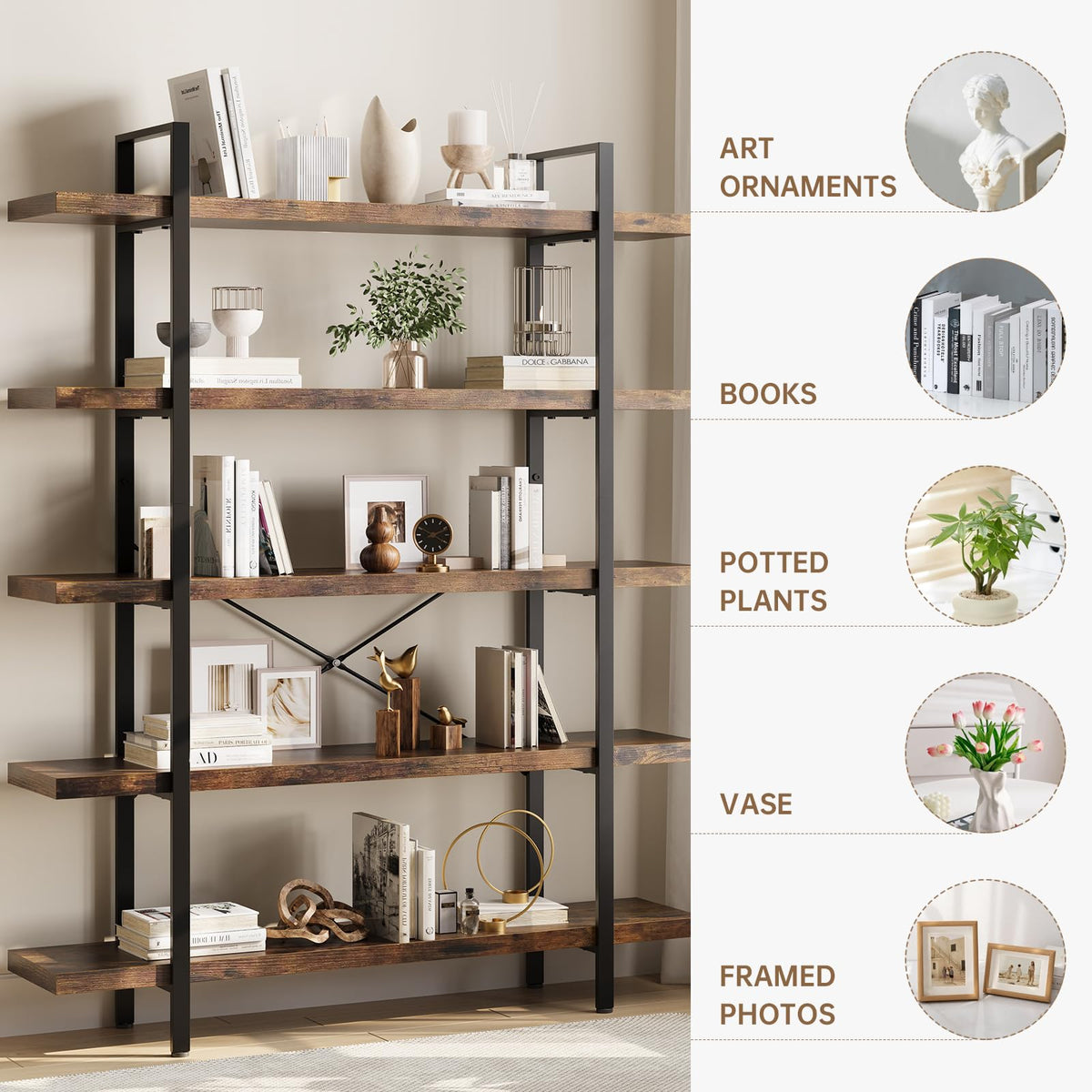 Heavy Duty 5 Tier Industrial Bookcase L877797