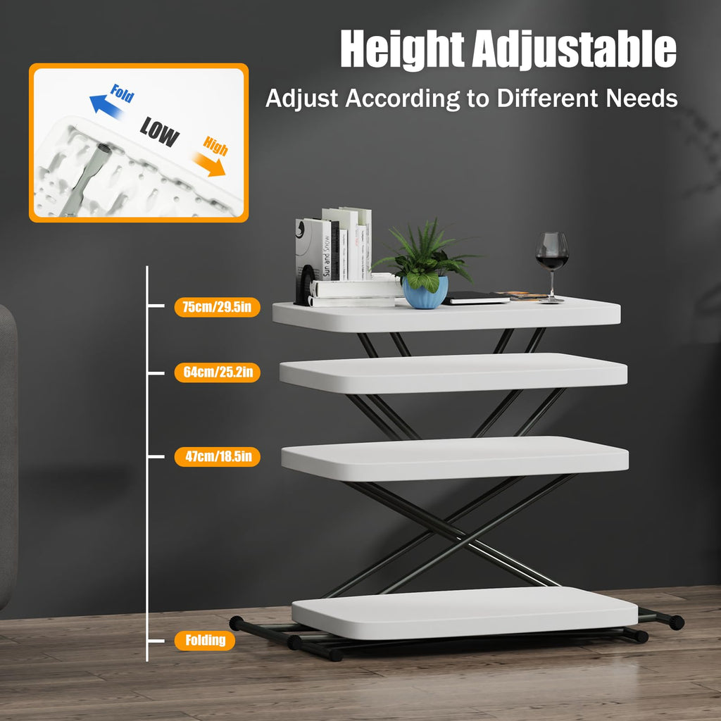 White 30" Folding Table T696
