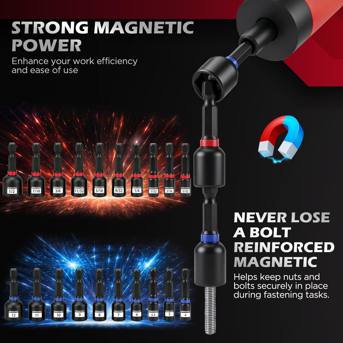 64-Piece Torque Screwdriver Set, 10-70 in-lb, 1/4" Drive E31054