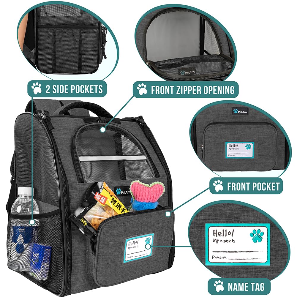 Charcoal Dog Backpack Carrier B68396
