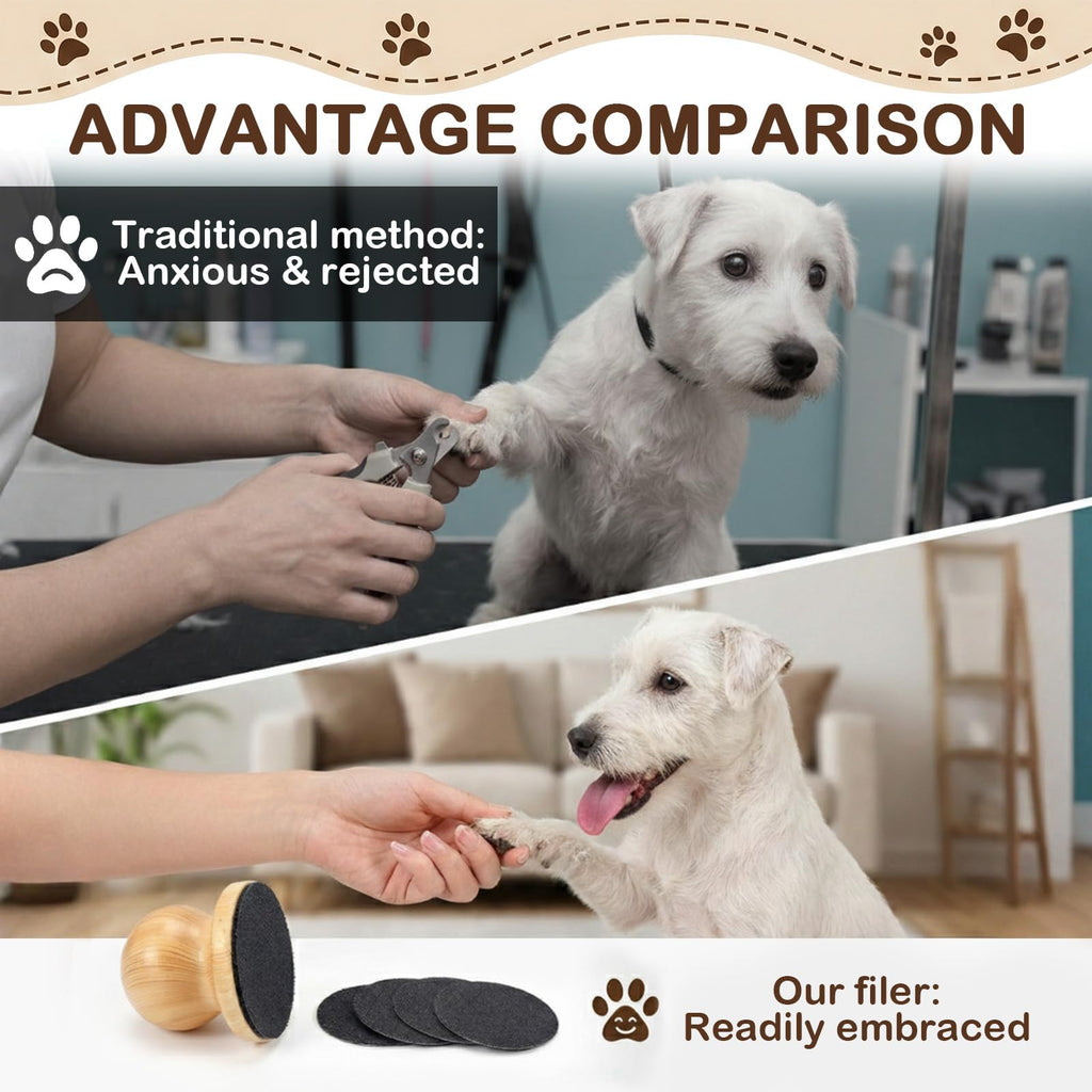 Dog Nail File Grinder Board with 4-Pack Replaceable Sandpaper Discs Y939393