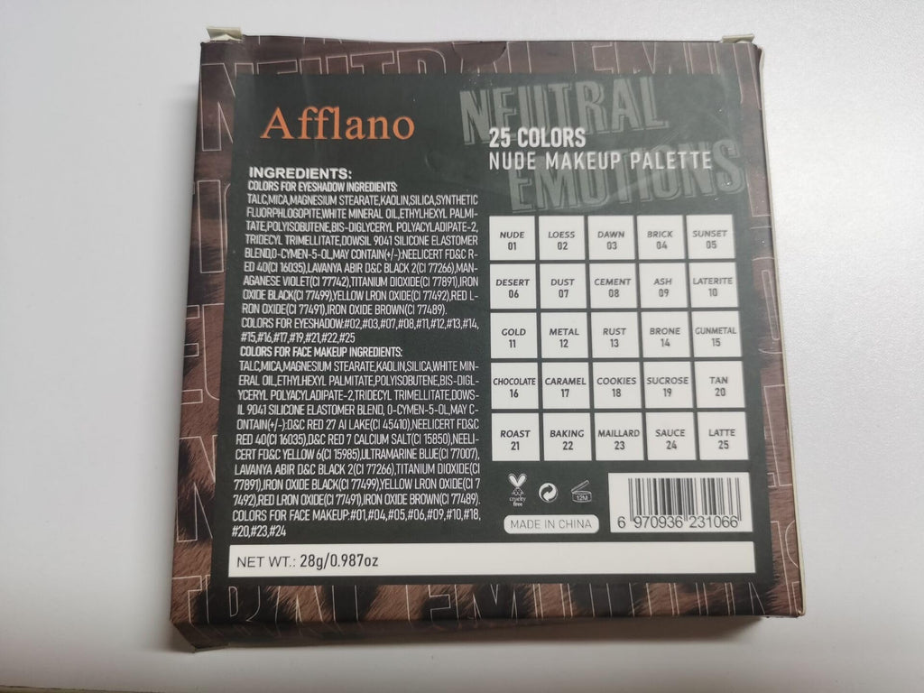 Nude Neutral Matte Shimmer 25 Shades Eyeshadow Palette D7867