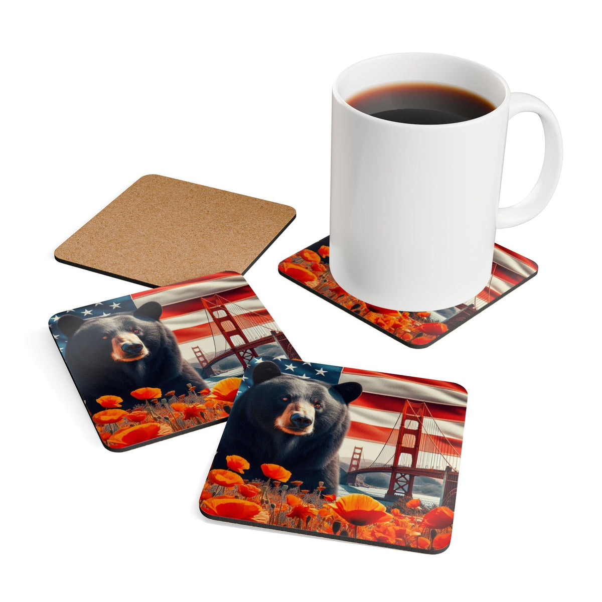 USA Flag Coasters Set of 4 N137215