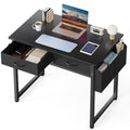 32" Black Computer Desk with Drawers N850