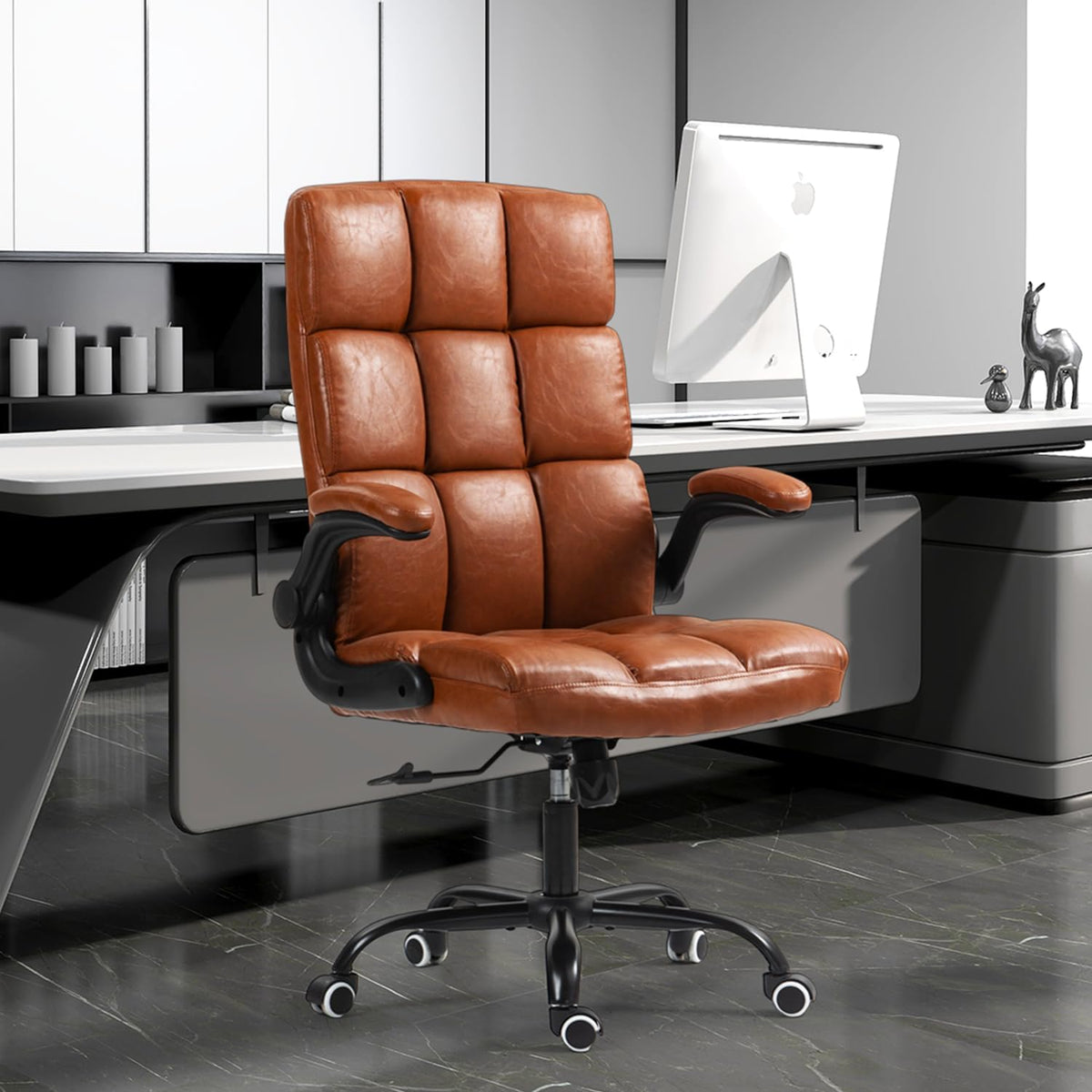 Executive Office Chair, PU Leather Ergonomic Desk Chair W681
