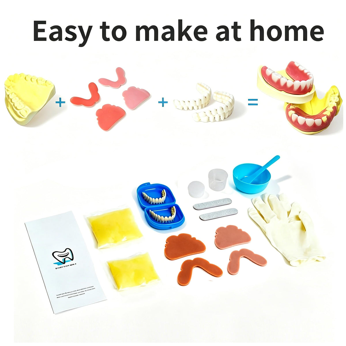 Moldable Temporary False Teeth 2 Sets 28 Pcs O5080