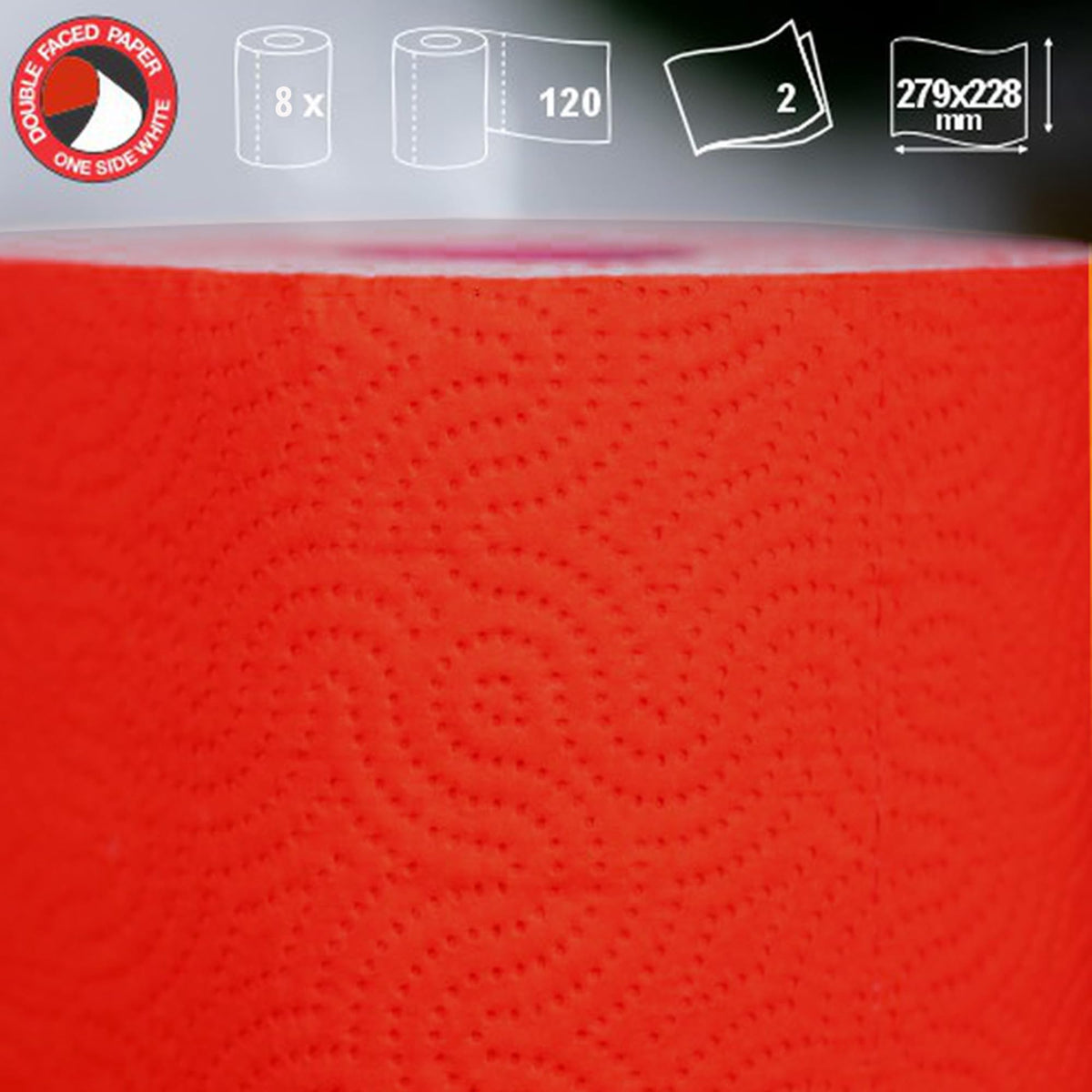 Jumbo Roll 2 Ply Paper Towel Set of 8 K1965