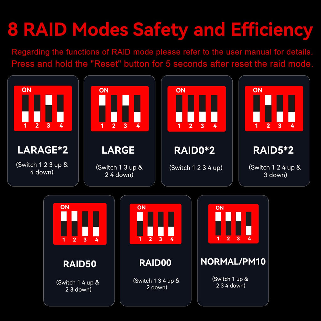 Aluminum 8 Bay Hard Drive RAID Enclosure with Cooling Fan U31864