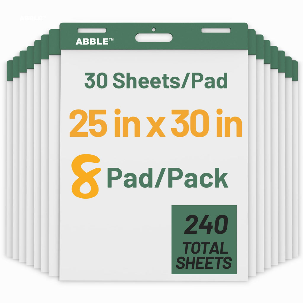 Super Sticky Easel Pad, 25 x 30 Inches, 30 Sheets/Pad, 8 Pads/Pack, Green D55944