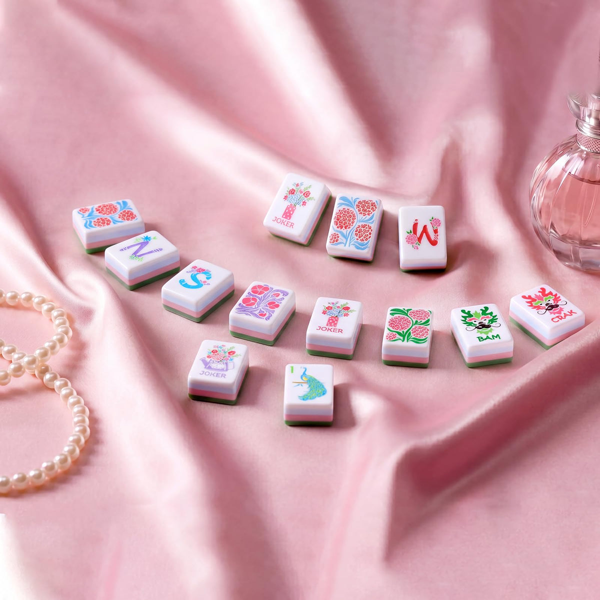 160 Acrylic Engraved Mahjong Tile Set L1013
