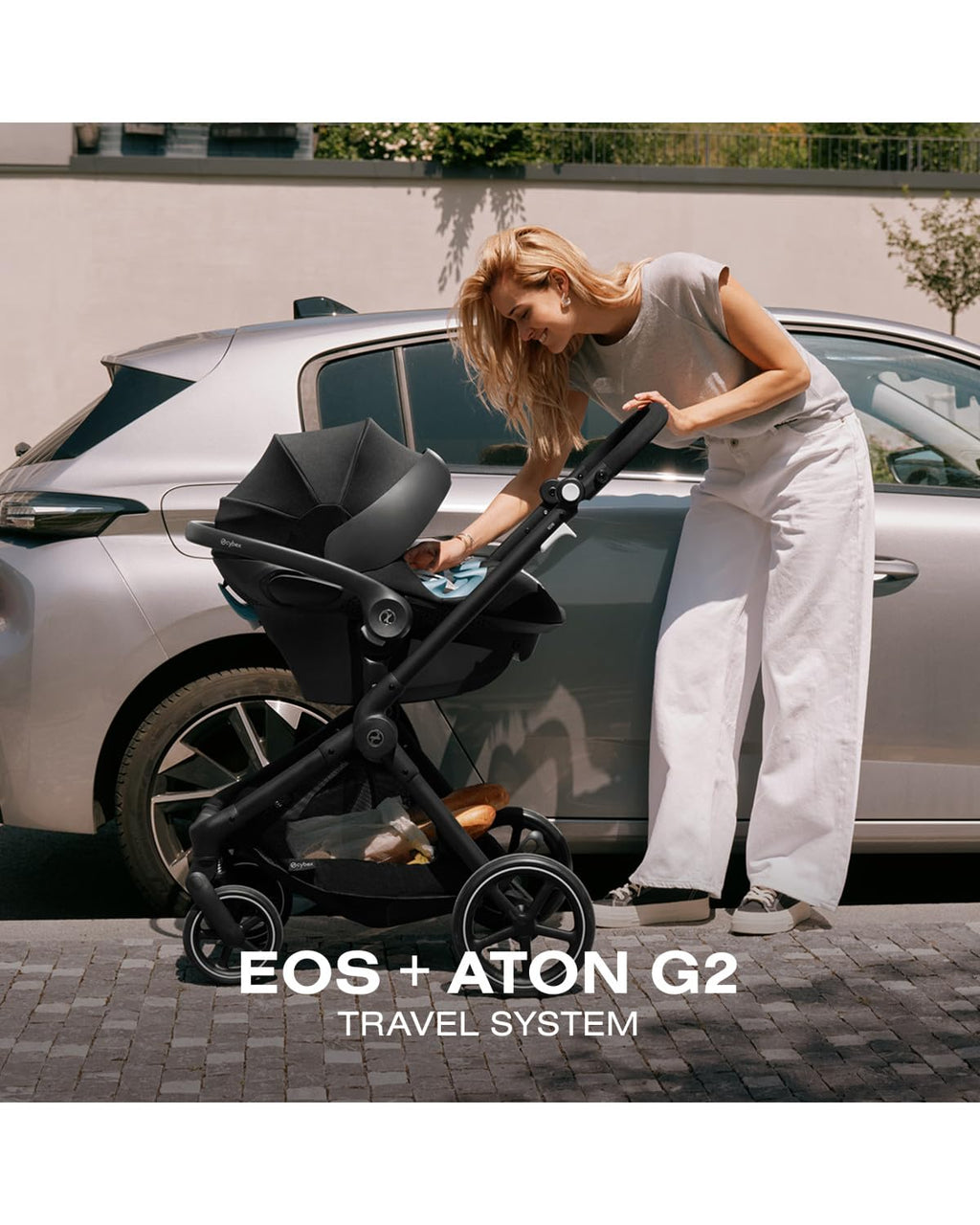 2-in-1 Baby Stroller + Car Seat Combo Almond Beige C1300