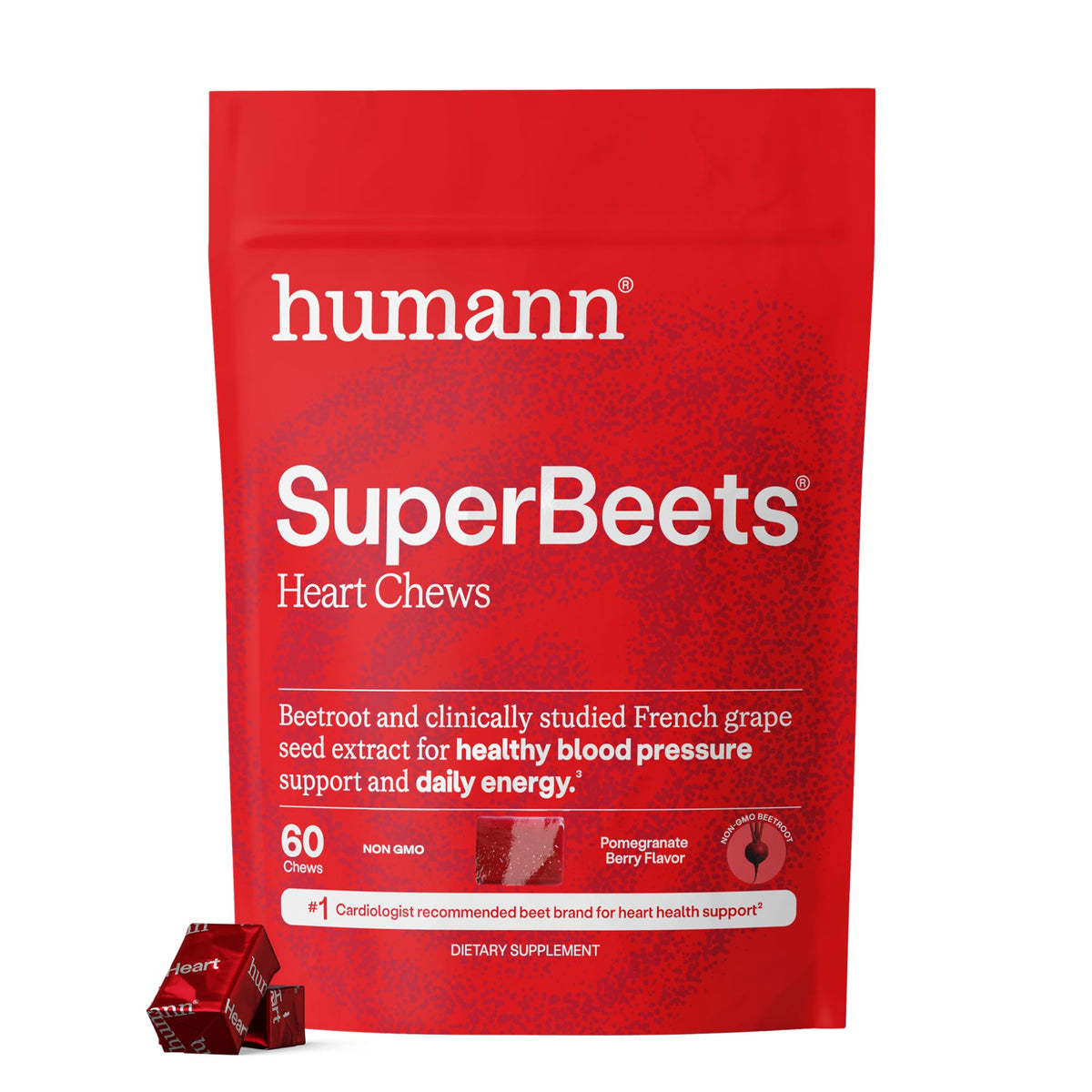 SuperBeets Heart Chews & Tart Cherry Gummies B6469