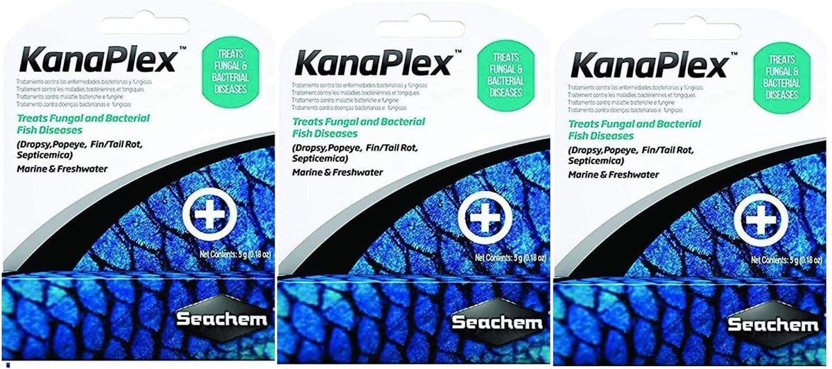 Kanaplex Paraguard Neoplex Sulfaplex Polyguard Aquarium Infection (3 Pack Kanaplex 5g Each) R338
