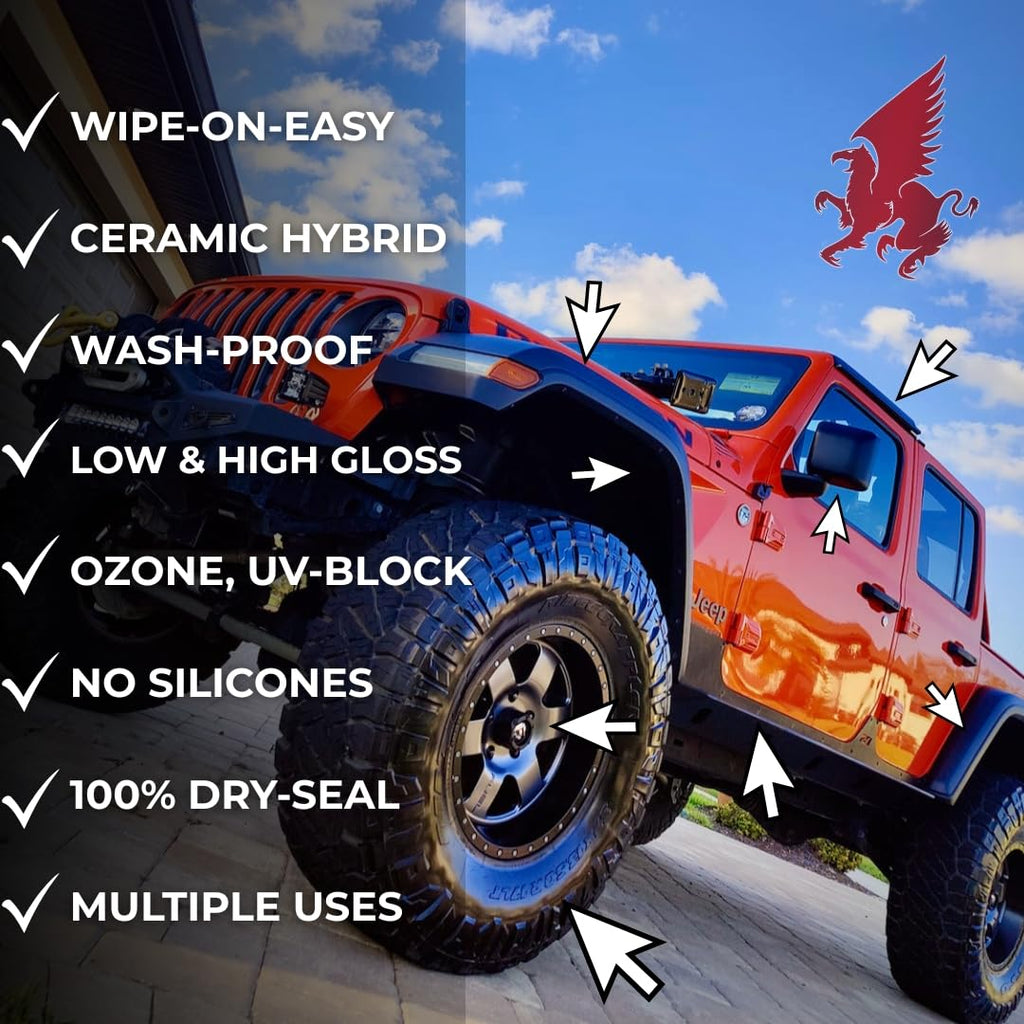 Polymer-Ceramic Hybrid Restorer & Protectant for Tires & Trim 16oz E843