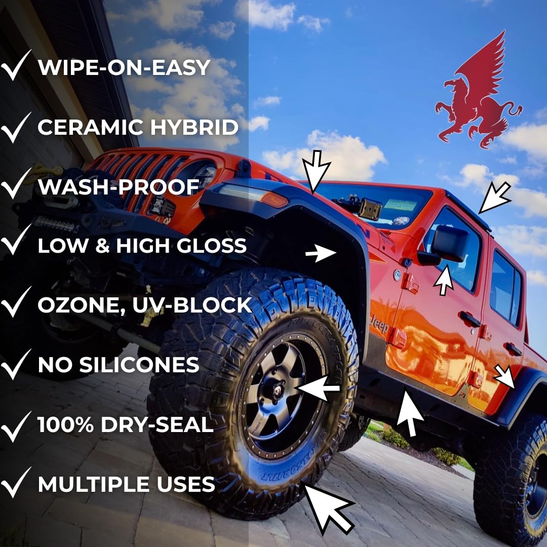 Polymer-Ceramic Hybrid Restorer & Protectant for Tires & Trim 16oz E843