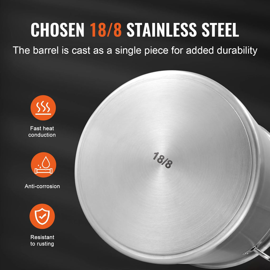 18/8 Stainless Steel 42QT Stockpot E3939