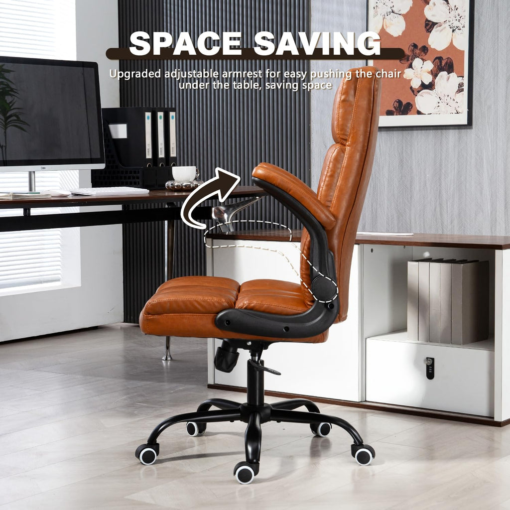 Executive Office Chair, PU Leather Ergonomic Desk Chair W681
