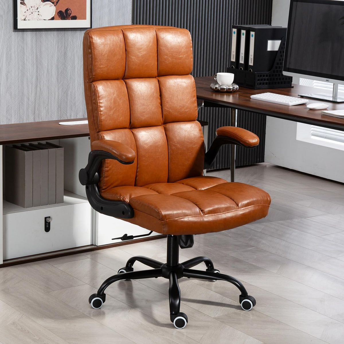 Executive Office Chair, PU Leather Ergonomic Desk Chair W681