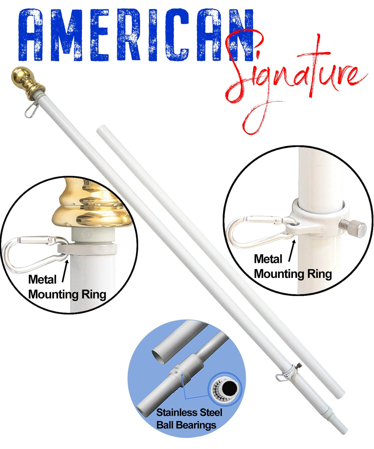 6 Ft Aluminum Flag Pole G274