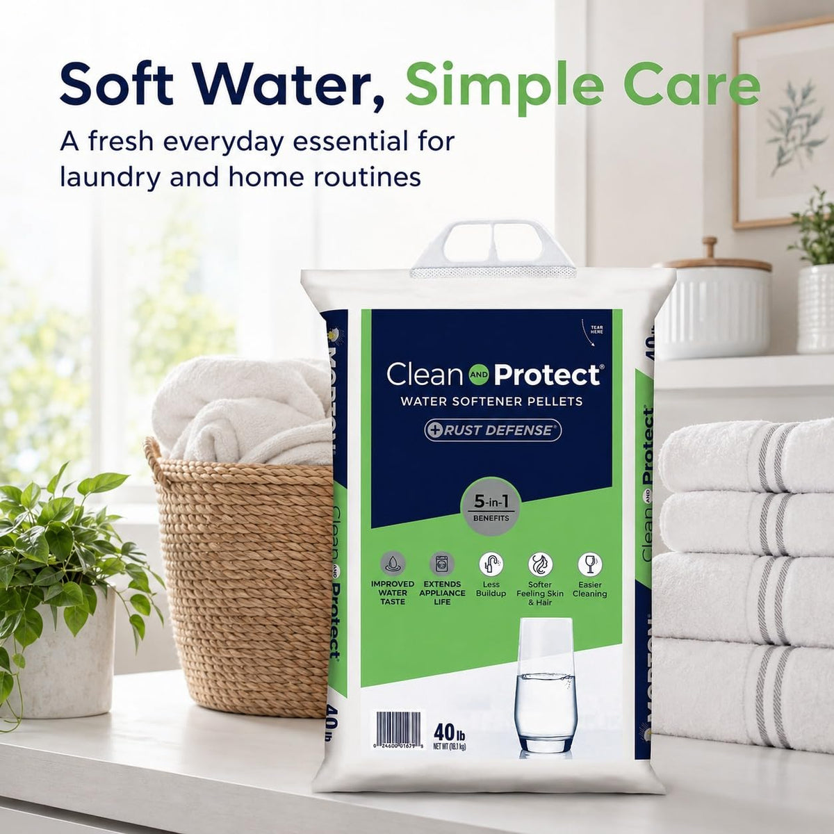 40 lb Water Softener Salt Pellets Pack of 2 J69734