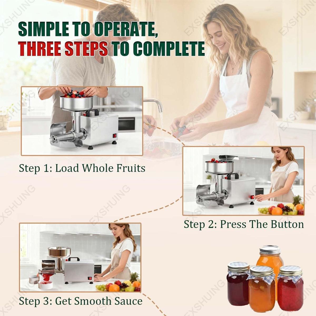 450w Electric Tomato Strainer With Automatic Pulp Separator X68726