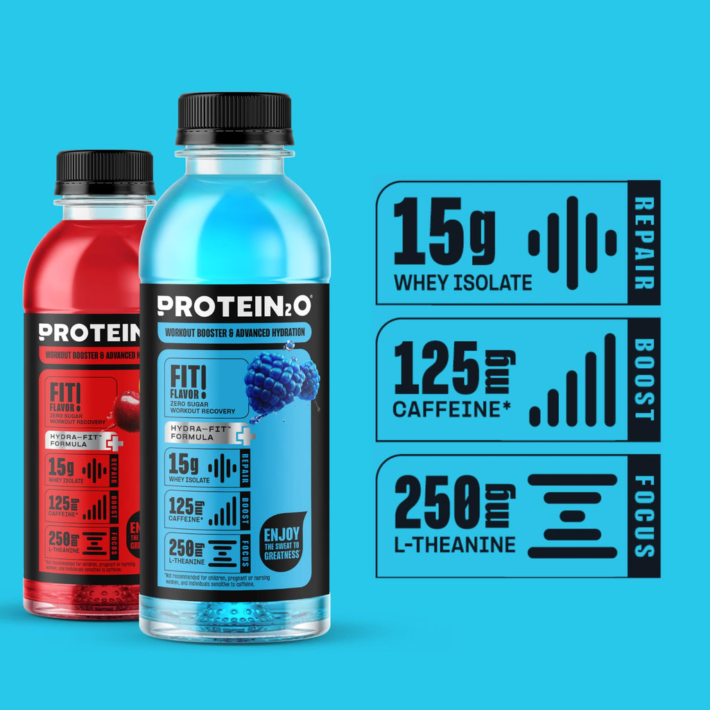 15g Whey Protein Isolate Hydration Drink, Sugar Free, 16.9 oz (Pack of 12) M682