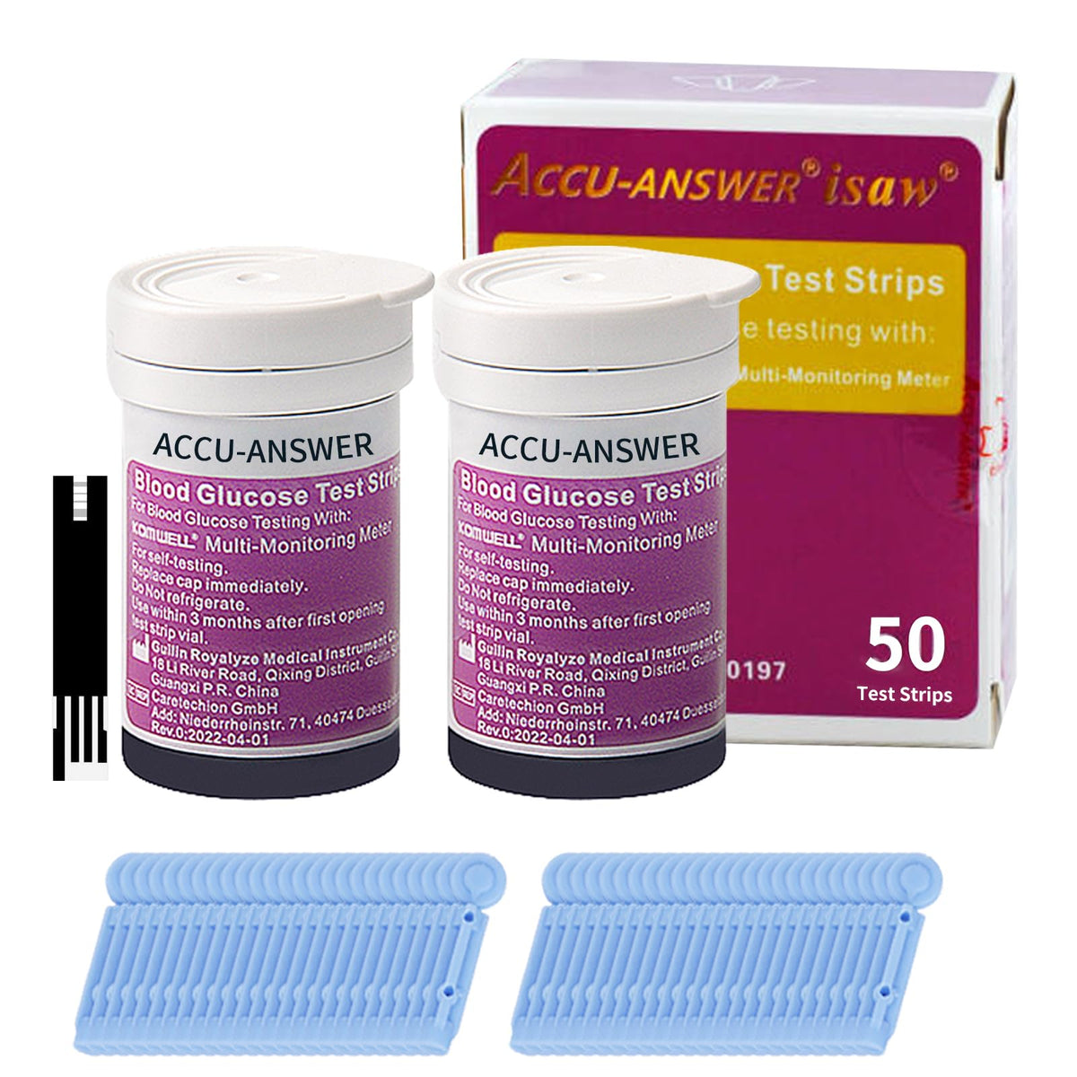 50 Test Sugar Test Strips with 50 Lancets F508