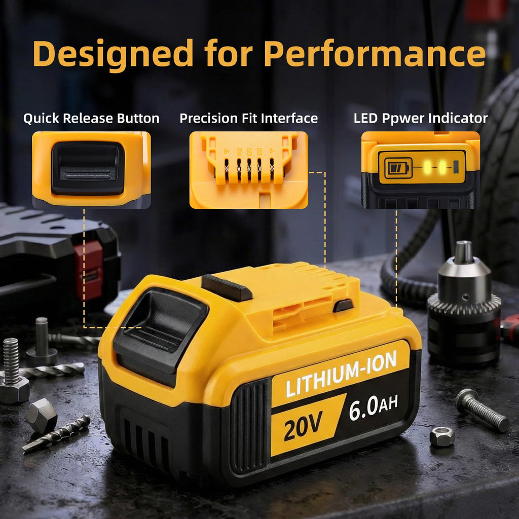 20V Max 6.0Ah Replacement Battery 2-Pack Q4189