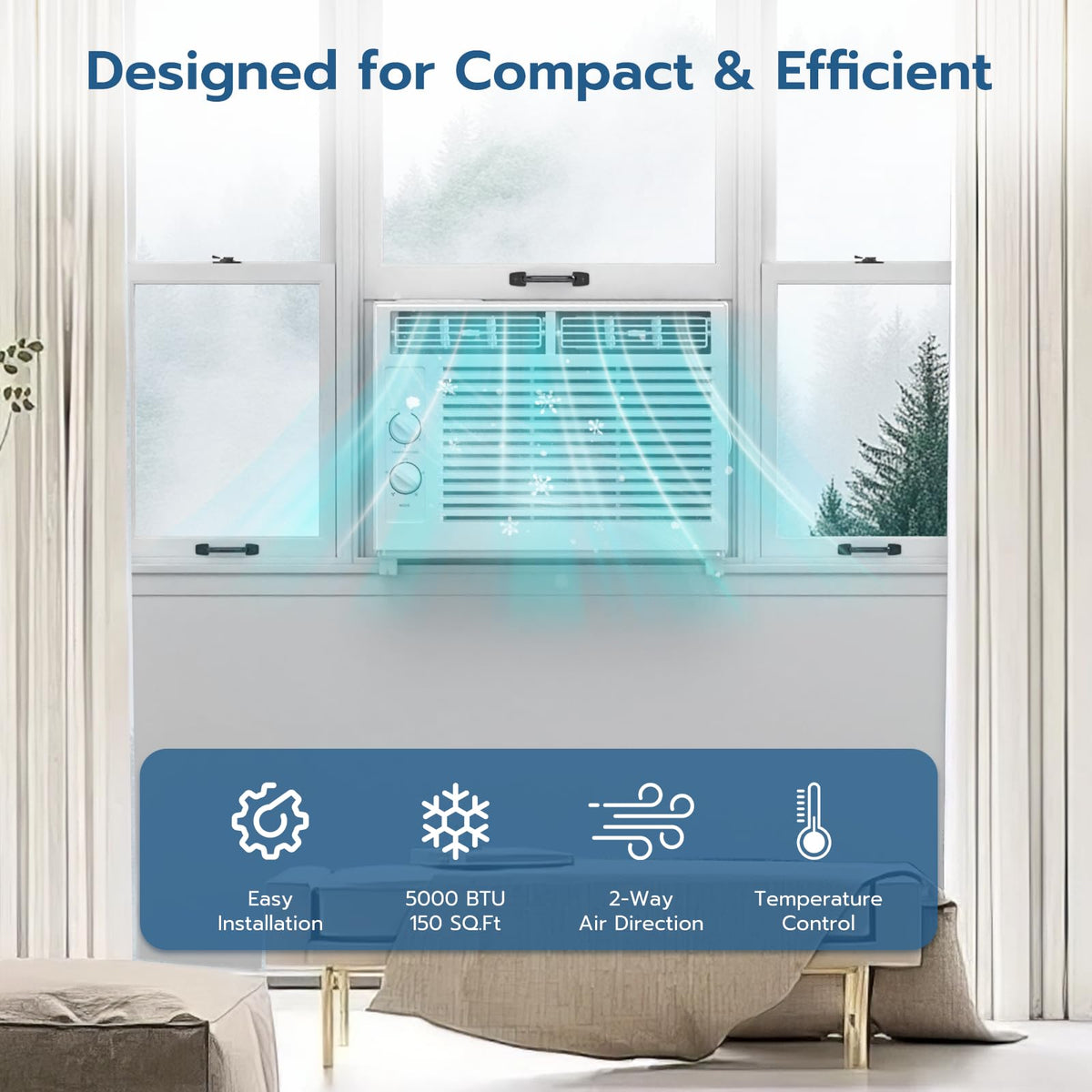 5000BTU Window Air Conditioners E2861