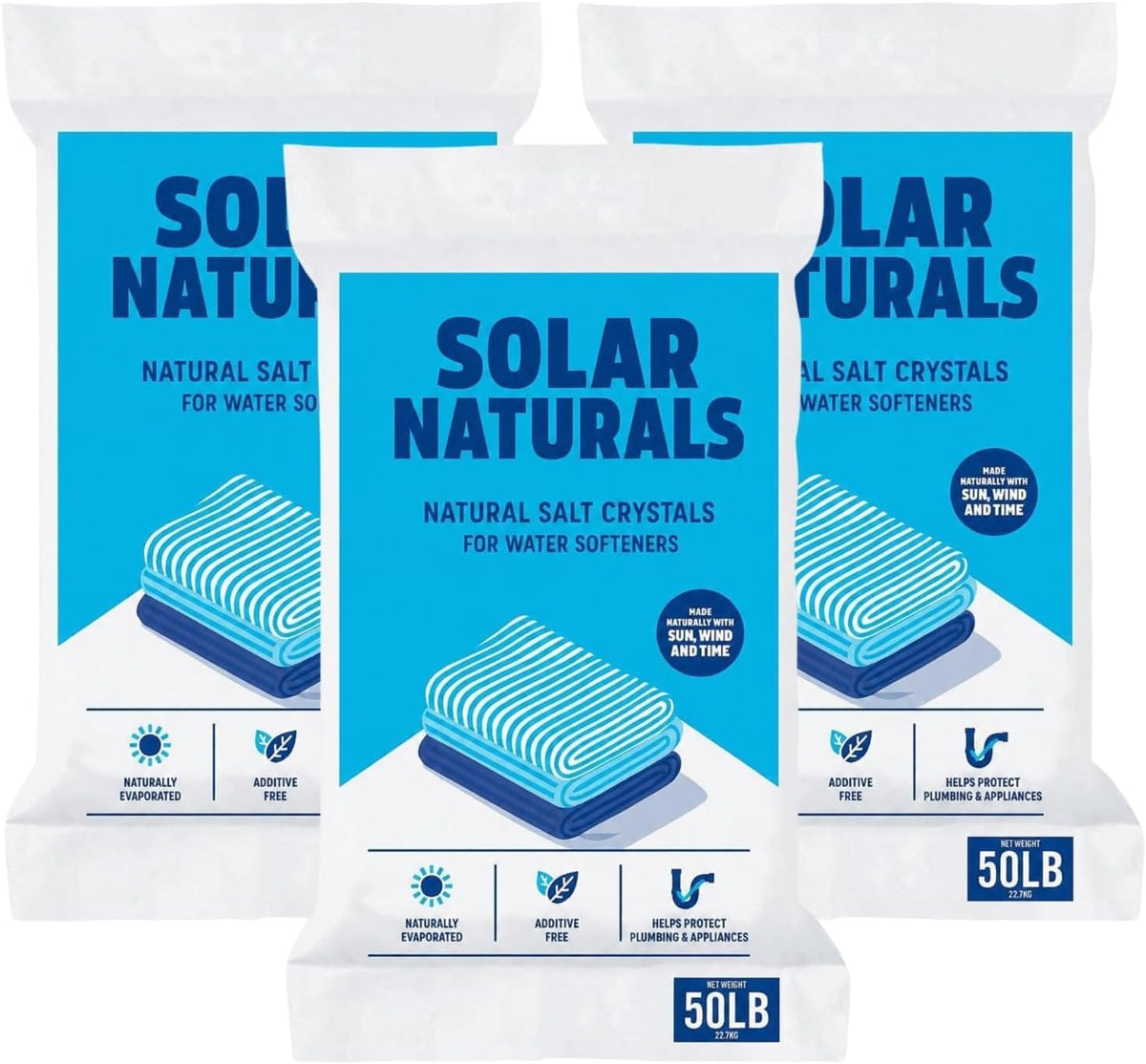 Natural Salt Crystals for Water Softeners, 50lb K72609