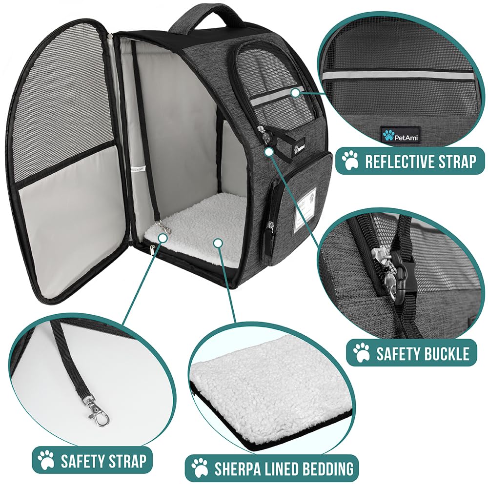 Charcoal Dog Backpack Carrier B68396