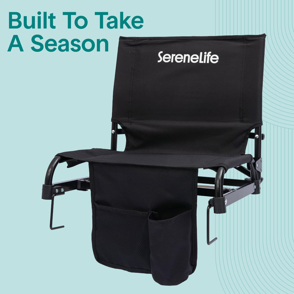 2-Pack Padded Folding Stadium Chairs with Back Support and Armrests F6056